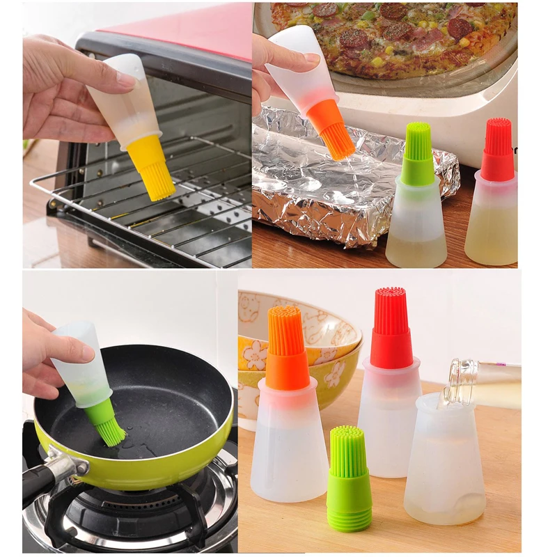 ERMAKOVA Grill Oil Bottle Brush Tool Heat Resistant Silicone BBQ Basting Brush Barbecue Cooking Cooking Frying Pastry Oil Brush
ERMAKOVA Grill Oil Bottle Brush Tool Heat Resistant Silicone BBQ Basting Brush Barbecue Cooking Cooking Frying Pastry Oil Brush