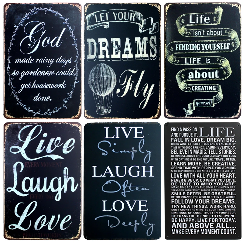 Live Laugh Love Humorous Word Tin Sign Retro Metal Tin Sign Art Decoration Man Cave Wall Sticker Cafe Home Metal Plaques Decor
Live Laugh Love Humorous Word Tin Sign Retro Metal Tin Sign Art Decoration Man Cave Wall Sticker Cafe Home Metal Plaques Decor