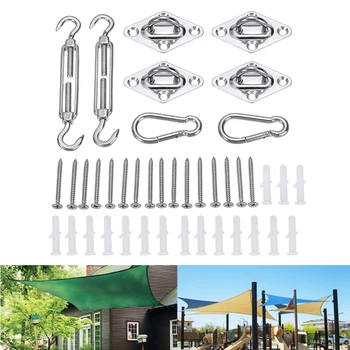 8pcs Sun Shade Sail Canopy Accessories Stainless Steel Turnbuckle Pad Eye Carabiner Clip Hook Screws Set Sun Sail Accessory
8pcs Sun Shade Sail Canopy Accessories Stainless Steel Turnbuckle Pad Eye Carabiner Clip Hook Screws Set Sun Sail Accessory