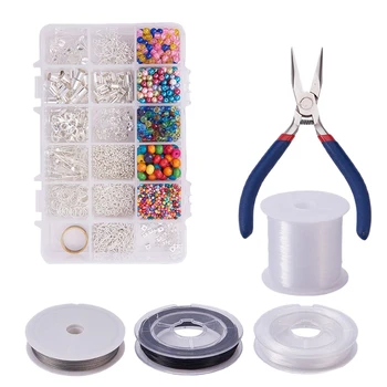 Jewelry Making Accessories, DIY Handmade Bracelet Necklace Jewelry Accessories Material Lobster Clasp Ear Hook Pliers Tool Suite
Jewelry Making Accessories, DIY Handmade Bracelet Necklace Jewelry Accessories Material Lobster Clasp Ear Hook Pliers Tool Suite
