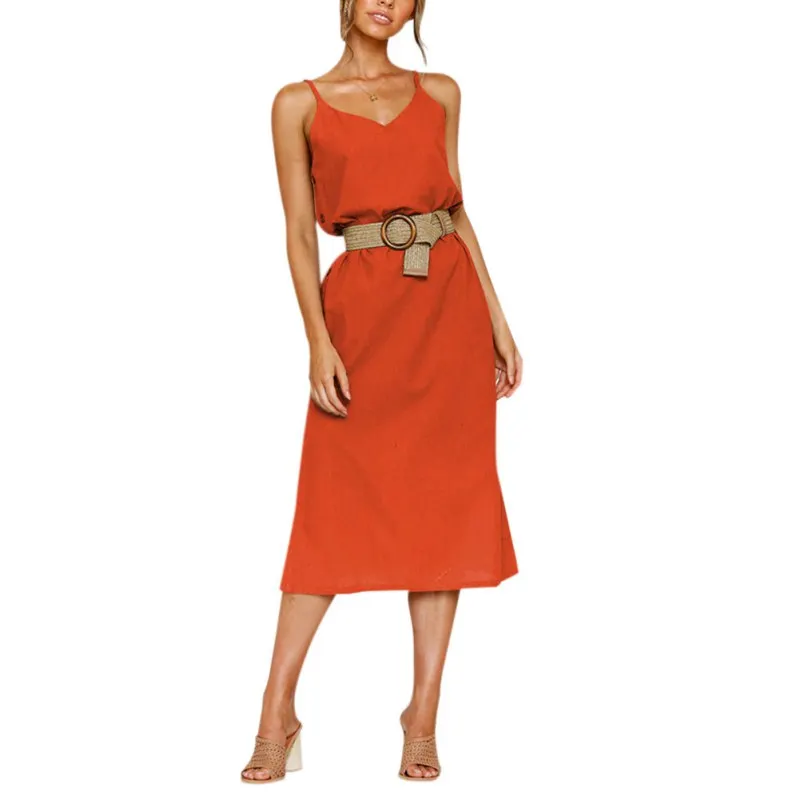 2019 Women Spring Summer V Collar Sexy Open Back Slim Lace Loose Casual High Waist Solid Color Sling Dress with belt
2019 Women Spring Summer V Collar Sexy Open Back Slim Lace Loose Casual High Waist Solid Color Sling Dress with belt