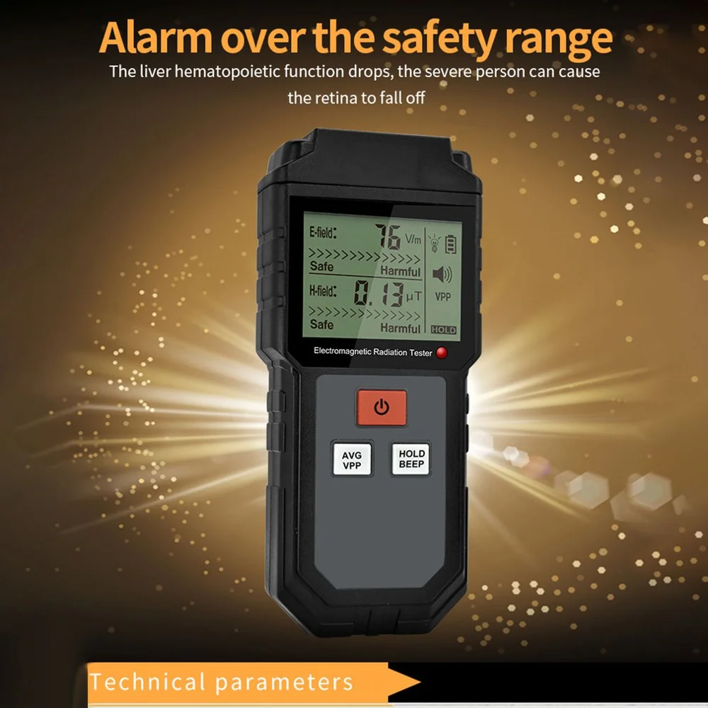 Handheld Electromagnetic Radiation Tester Electric Field Magnetic Field Dosimeter Measurement for Computer Phone
Handheld Electromagnetic Radiation Tester Electric Field Magnetic Field Dosimeter Measurement for Computer Phone