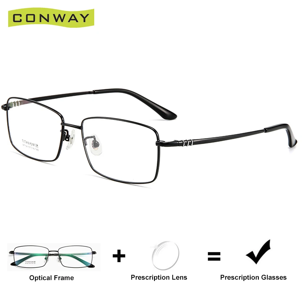 Conway Pure Titanium Prescription Glasses for Men Business Style Rectangular Optical Glasses Myopia Astigmia Hyperopia Eyewear
Conway Pure Titanium Prescription Glasses for Men Business Style Rectangular Optical Glasses Myopia Astigmia Hyperopia Eyewear