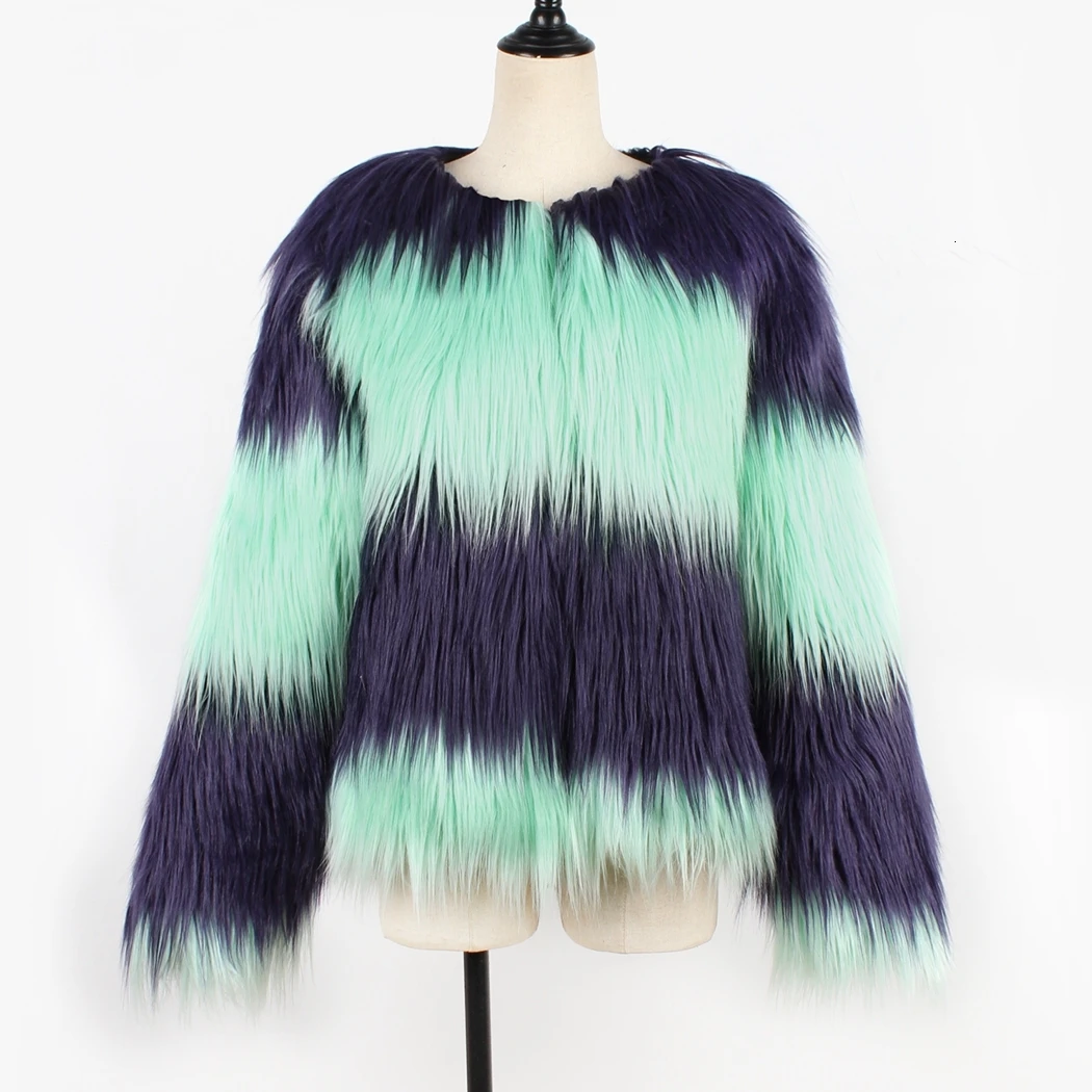 2019 Winter Faux Fur Coat Women Contrast Color Fluffy Warm Fur Jacket Overcoat Plus Size Female Shaggy Faux Fur Coats Outwear
2019 Winter Faux Fur Coat Women Contrast Color Fluffy Warm Fur Jacket Overcoat Plus Size Female Shaggy Faux Fur Coats Outwear