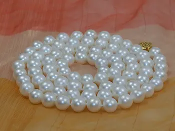 AAA 8-9mm white round Freshwater natural genuine cultured Pearl necklace 17" 
AAA 8-9mm white round Freshwater natural genuine cultured Pearl necklace 17"