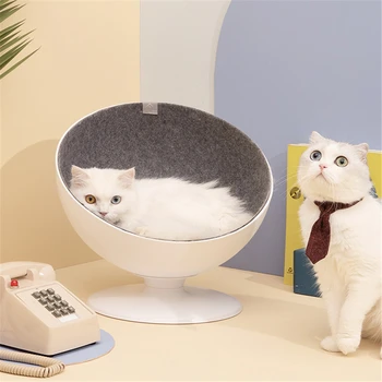 ABS Round Spiral Cat Bed Pet House Kennel with Cushion Set Detachable Felt Sleeping Nest Winter Warm Cave Kitten Puppy Products
ABS Round Spiral Cat Bed Pet House Kennel with Cushion Set Detachable Felt Sleeping Nest Winter Warm Cave Kitten Puppy Products