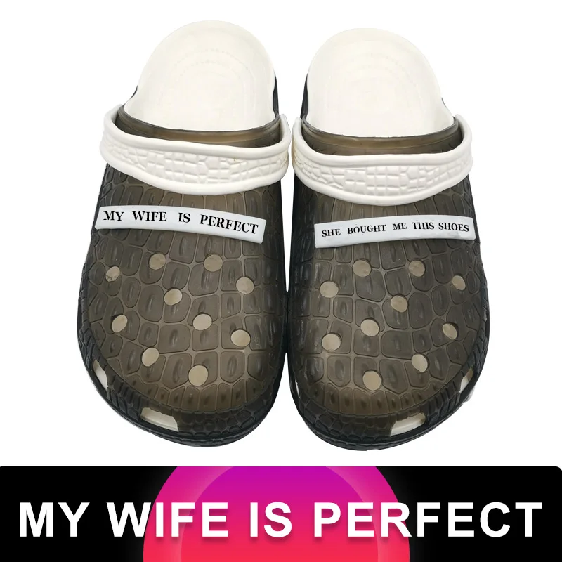 MY WIFE IS PERFECT Massage Slippers Clogs House Shoes Soft EVA Men Casual Sapato Masculino Zapatos De Hombre Kapcie Osasuna Slof 
MY WIFE IS PERFECT Massage Slippers Clogs House Shoes Soft EVA Men Casual Sapato Masculino Zapatos De Hombre Kapcie Osasuna Slof