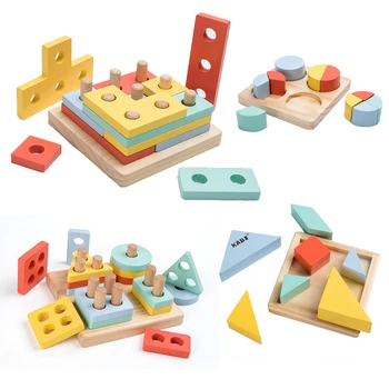 Baby Educational set 4 in 1 Wooden Toys Montessori Early Learning shape color hand action Baby Gift Toys for Children
Baby Educational set 4 in 1 Wooden Toys Montessori Early Learning shape color hand action Baby Gift Toys for Children