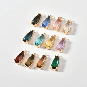 Color Copper Plating 16k Golden Color zhang shui di Crystal Glass Pendant DIY Handmade Earrings Jewelry Materials Accessories 
Color Copper Plating 16k Golden Color zhang shui di Crystal Glass Pendant DIY Handmade Earrings Jewelry Materials Accessories