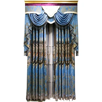 European Luxury Chenille Embroidery Jacquard Shade Curtains for Living Dining Room Bedroom.
European Luxury Chenille Embroidery Jacquard Shade Curtains for Living Dining Room Bedroom.