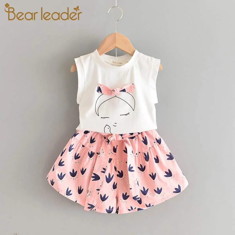 Bear Leader/комплекты одежды для девочек Новинка 2021 года летняя детская футболка с