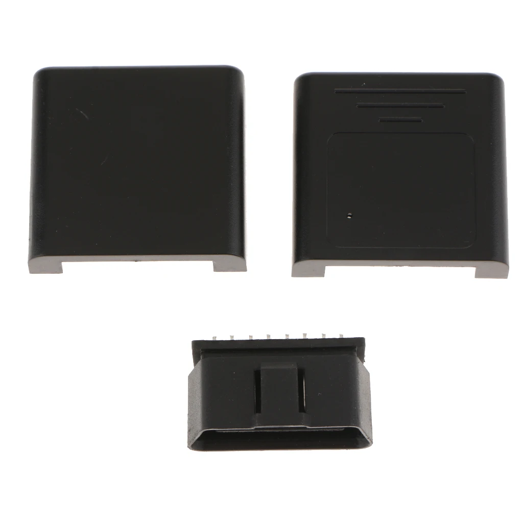 Plastic DIY 16 Pin Male Shell Fabricated Terminals Board Connector Plug Plastic DIY 16 Pin Male Shell Fabricated Terminals Board Connector Plug