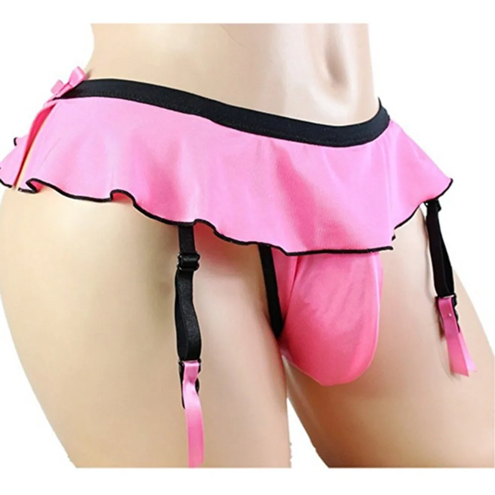 Men Sexy Fashion Ruffled Decor Thongs Underpants Suspender Sock Clip T Back Underpants Double Thong Skirt Erotic Underwear
Men Sexy Fashion Ruffled Decor Thongs Underpants Suspender Sock Clip T Back Underpants Double Thong Skirt Erotic Underwear
