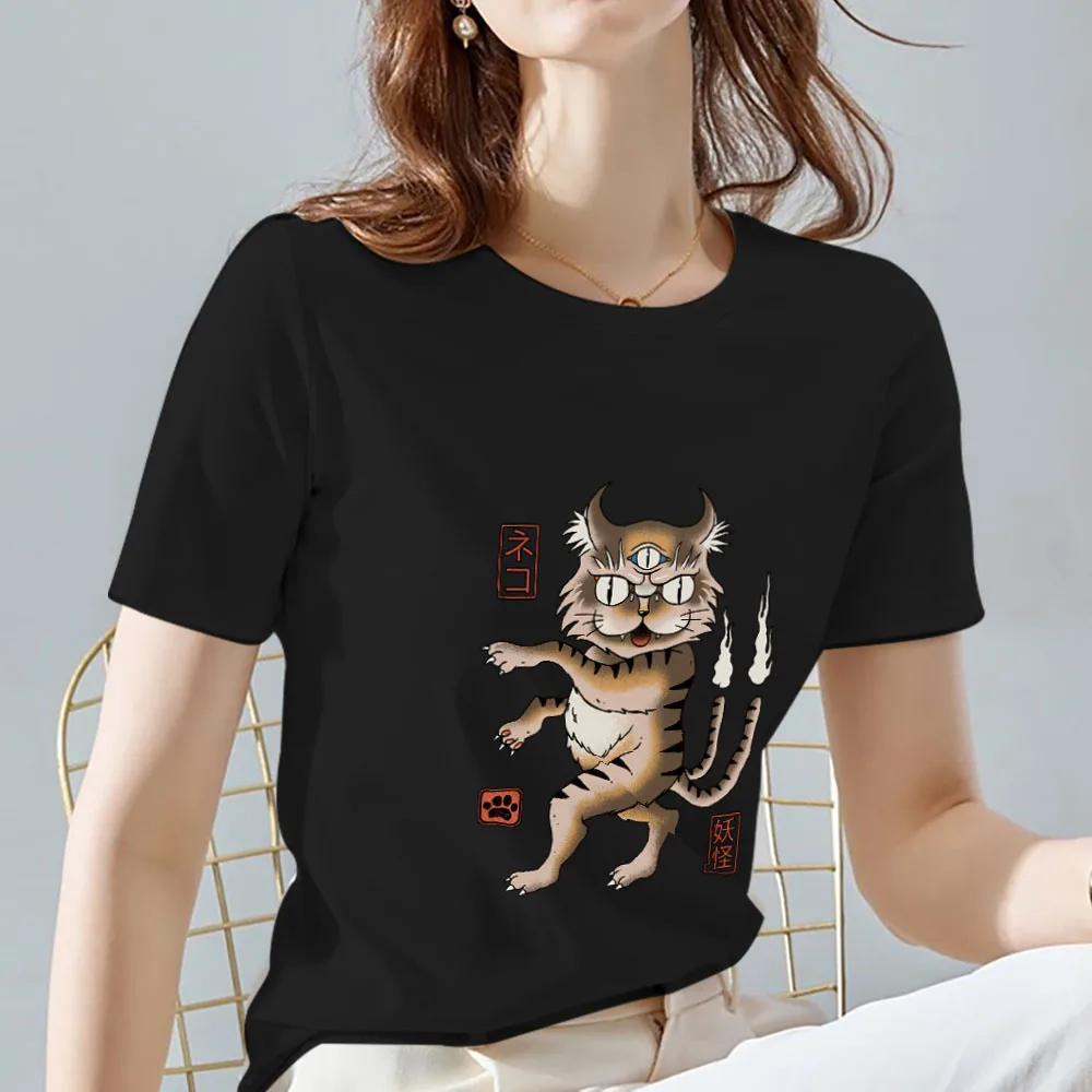 Basic Women's Clothing T-shirt Tops Casual Commuting Black Funny Cute Monster Pattern Printing O-neck Comfortable Short Sleeves
Basic Women's Clothing T-shirt Tops Casual Commuting Black Funny Cute Monster Pattern Printing O-neck Comfortable Short Sleeves