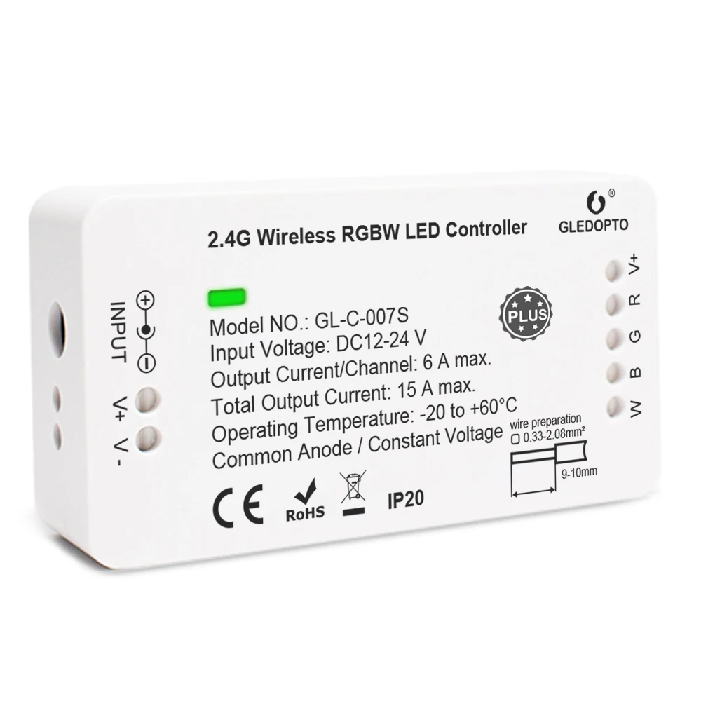 GLEDOPTO Smart LED Strip Controller RGBW Controller plus compatible with ZIGBEE hub Amazon echo plus app/voice/remote control
GLEDOPTO Smart LED Strip Controller RGBW Controller plus compatible with ZIGBEE hub Amazon echo plus app/voice/remote control