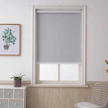 Custom Size Grey Blackout Roller Blinds Drill System Office Kitchen Bed Room Half or Full Shade Quality window blinds 
Custom Size Grey Blackout Roller Blinds Drill System Office Kitchen Bed Room Half or Full Shade Quality window blinds