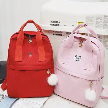 Canvas Embroidery Backpack Portable Dual Purpose Backpack Cute Women Backpacks Teenager Women's School Bags Rucksack Travel Bags
Canvas Embroidery Backpack Portable Dual Purpose Backpack Cute Women Backpacks Teenager Women's School Bags Rucksack Travel Bags