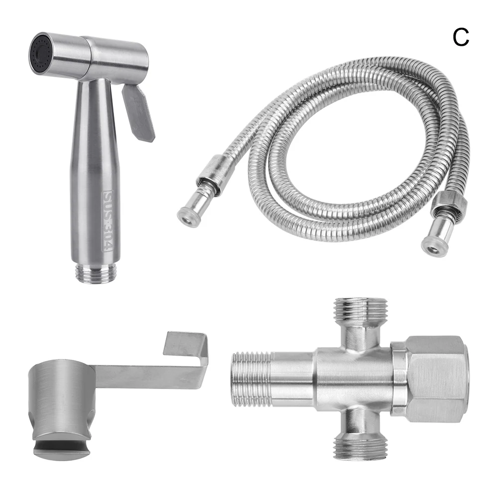Description Picture 5 of itemBidet Faucets with Shower Hose Hand Sprayer Shower Head Stainless Steel Handheld Toilet Bidet Sprayer Set Self Cleaning