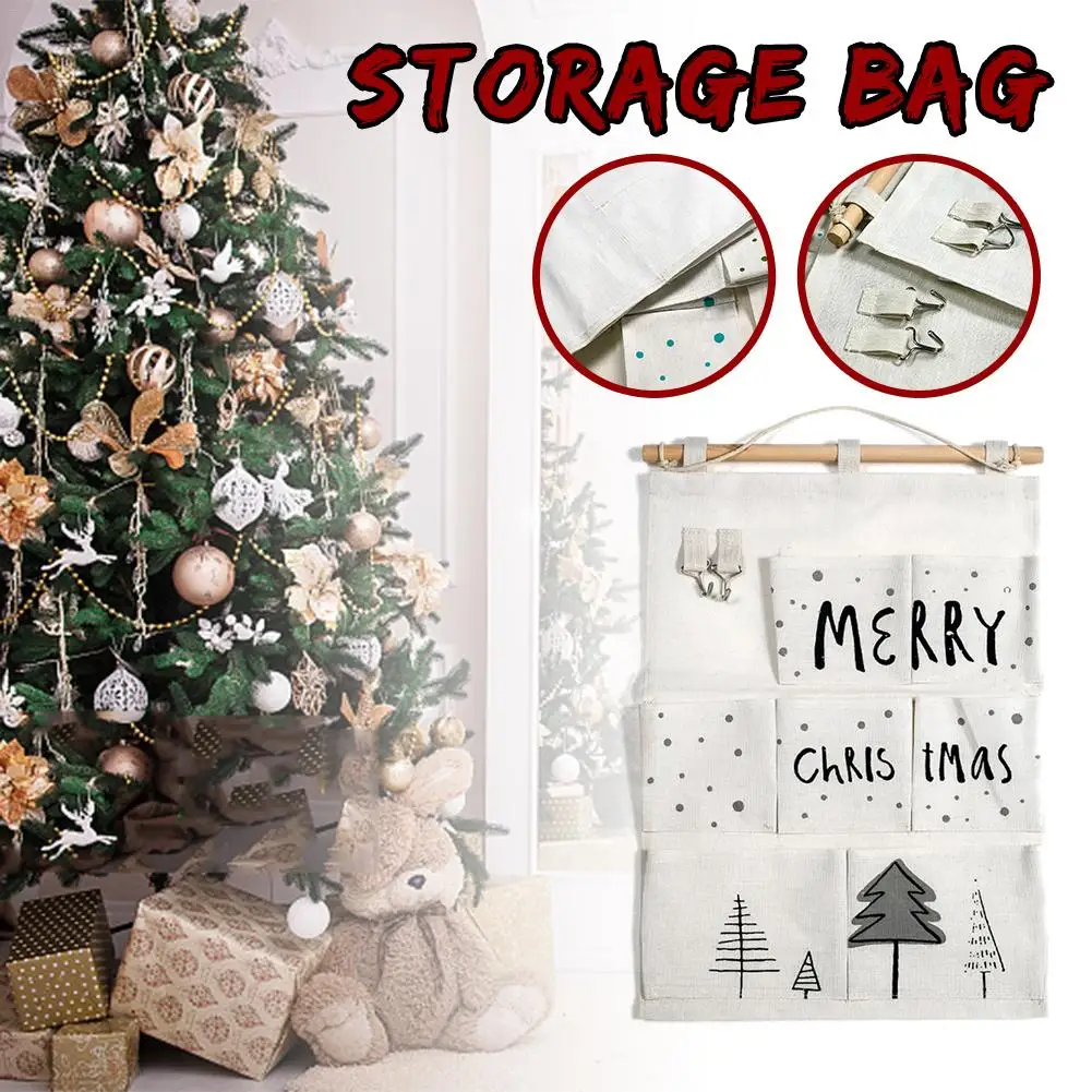 New Christmas Print Canvas Storage Bag Creatives Christmas Doors Decoration Storage Bag Plus Two Small Hooks 3 Colors Optional
New Christmas Print Canvas Storage Bag Creatives Christmas Doors Decoration Storage Bag Plus Two Small Hooks 3 Colors Optional