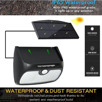 48LED Solar Wall Lamp PIR Motion Sensor Street Path Light Outdoor Waterproof Solar panels can be separated Solar Garden Ligh
48LED Solar Wall Lamp PIR Motion Sensor Street Path Light Outdoor Waterproof Solar panels can be separated Solar Garden Ligh