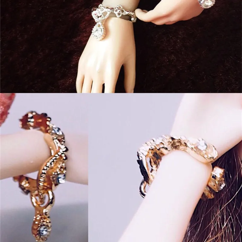 

1/6 Scale Female Doll Accessories Female Soldier Gold Silver Bracelet Wristband Toy 12" Action Figure Body Accessories Show