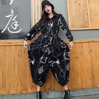 LANMREM Black Lapel Long Sleeve Printed Single-breasted Plus Woman Tooling Jumpsuit Casual Simple Fashion 2020 Spring New TD056
LANMREM Black Lapel Long Sleeve Printed Single-breasted Plus Woman Tooling Jumpsuit Casual Simple Fashion 2020 Spring New TD056
