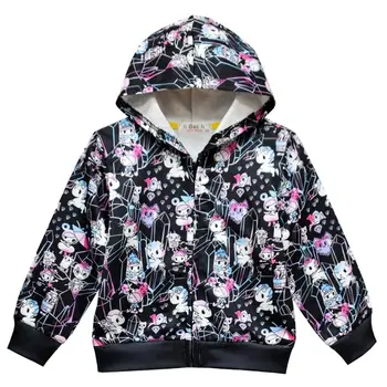 New autumn boy and girl coat thin section unicorn hooded long sleeve zipper coat black children's top
New autumn boy and girl coat thin section unicorn hooded long sleeve zipper coat black children's top