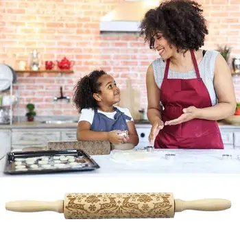 DIY Manual Christmas Embossing Rolling Pins Designe Patterns Wooden Roller Baking Embossed Cookies kitchen tools elk Snowflak
DIY Manual Christmas Embossing Rolling Pins Designe Patterns Wooden Roller Baking Embossed Cookies kitchen tools elk Snowflak