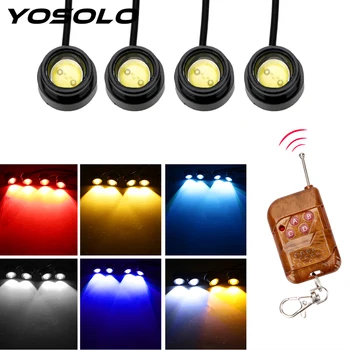 YOSOLO Wireless Remote Control 4 in 1 LED Car Eagle Eye Light Car Daytime Running Light 12V Emergency Warning Strobe Flash Light
YOSOLO Wireless Remote Control 4 in 1 LED Car Eagle Eye Light Car Daytime Running Light 12V Emergency Warning Strobe Flash Light