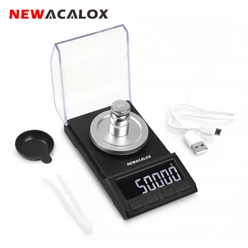 NEWACALOX Digital Milligram Jewelry Scale 0.001g Precision Electronic Scales 100g/50g Portable Multi Lab Reload Powder Scales
NEWACALOX Digital Milligram Jewelry Scale 0.001g Precision Electronic Scales 100g/50g Portable Multi Lab Reload Powder Scales