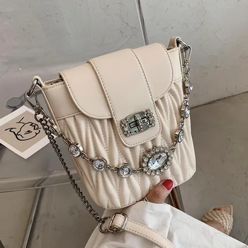 Diamond Chain Tote Bucket Bag 2020 Fashion New High Quality PU Leather Women's Designer Handbag Travel Shoulder Messenger Bag
Diamond Chain Tote Bucket Bag 2020 Fashion New High Quality PU Leather Women's Designer Handbag Travel Shoulder Messenger Bag