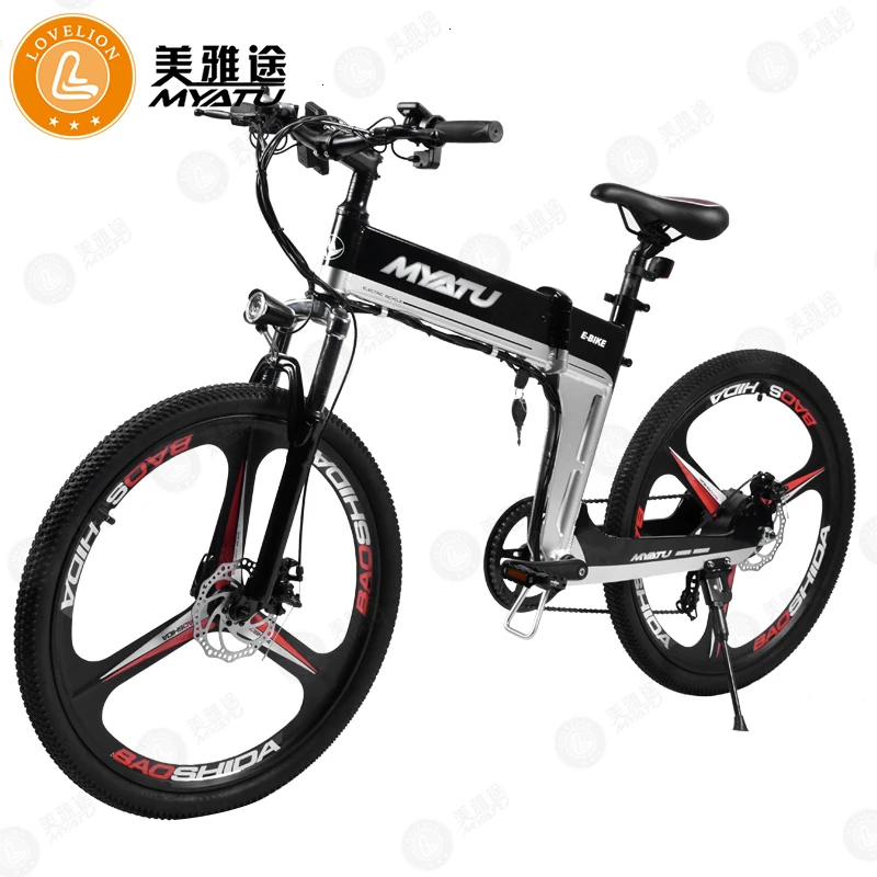 

MYATU New adult folding powerful electric bicycle 250W assisted mountain e bike large lithium battery 48V8AH Moped Ebike e-bike