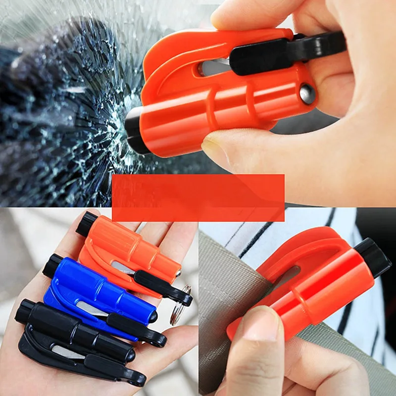3 in 1 Car Safety Hammer Spring Type Escape Hammer Window Breaker Punch Seat Belt Cutter Hammer Keychain Auto Car Safety Hammer
3 in 1 Car Safety Hammer Spring Type Escape Hammer Window Breaker Punch Seat Belt Cutter Hammer Keychain Auto Car Safety Hammer