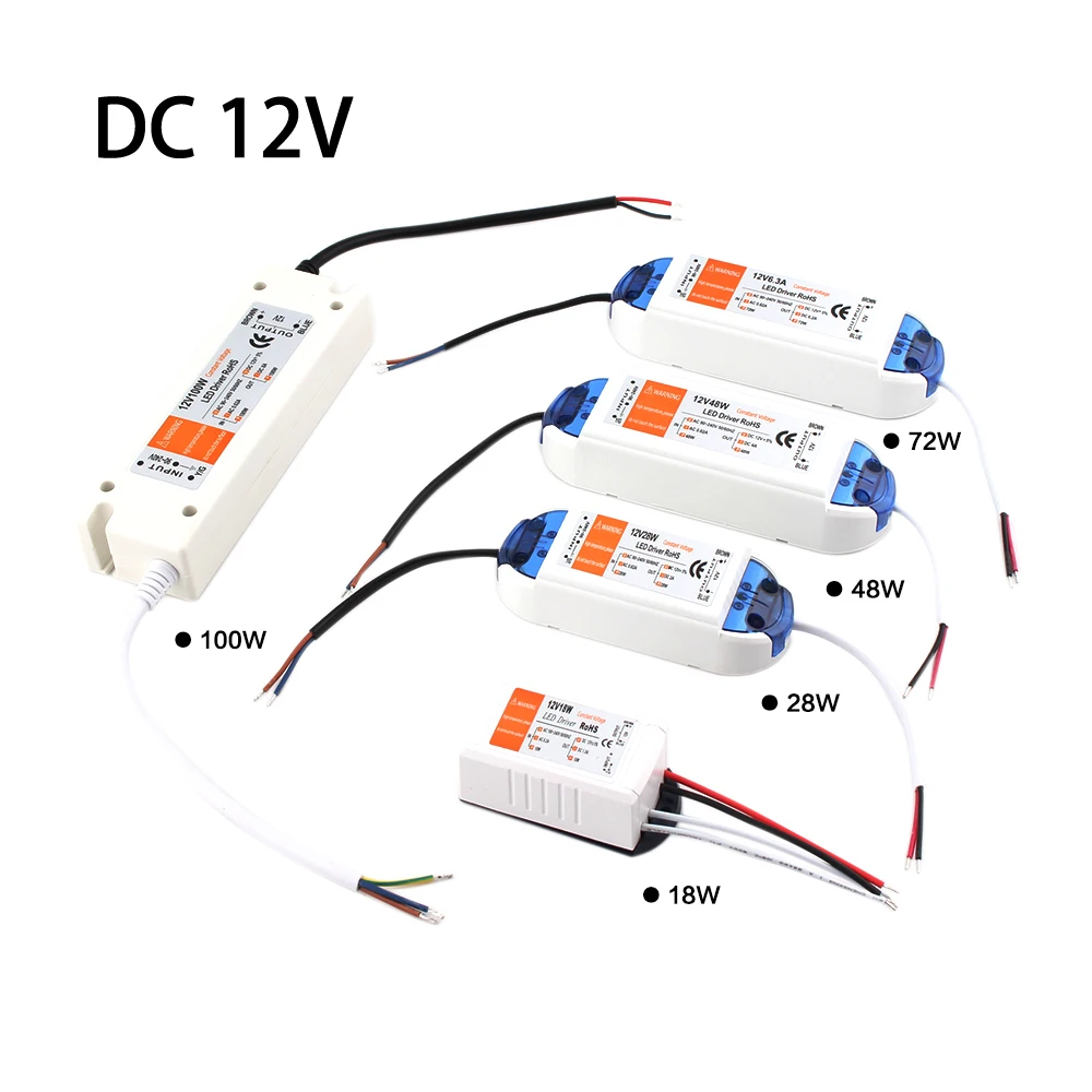 12V Power Supply Led Driver 12V Volt 18W 28W 48W 72W 100W Lighting Transformers 220V To 12V LED Drive Power Supply 12V Adapter
12V Power Supply Led Driver 12V Volt 18W 28W 48W 72W 100W Lighting Transformers 220V To 12V LED Drive Power Supply 12V Adapter