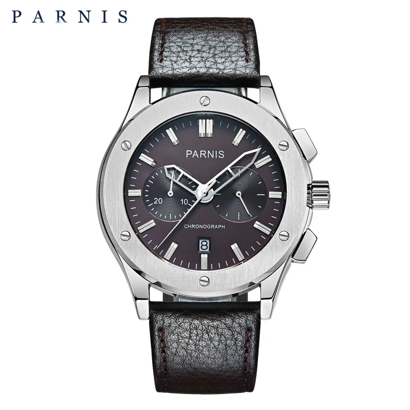 Parnis 42mm Quartz Watch Men Top Brand Luxury Military Pilot Men Watch Genuine Leather 5Bar Waterproof Swim Sport Calendar Watch
Parnis 42mm Quartz Watch Men Top Brand Luxury Military Pilot Men Watch Genuine Leather 5Bar Waterproof Swim Sport Calendar Watch