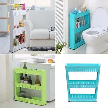 Movable Plastic Interspace Storage Rack Refrigerator Space Rack with Roller Shelves Kitchen Bathroom Stroller Interval 3/4 layer
Movable Plastic Interspace Storage Rack Refrigerator Space Rack with Roller Shelves Kitchen Bathroom Stroller Interval 3/4 layer
