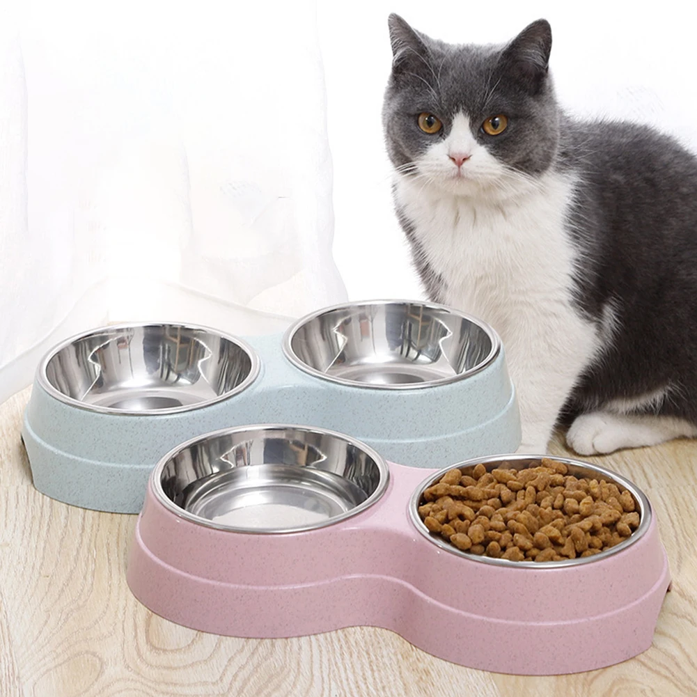 Double Pet Dog and Cat Bowls Food Water Feeder Stainless Steel Pet Drinking Dish Feeder Cat Puppy Feeding Supplies Dropship
Double Pet Dog and Cat Bowls Food Water Feeder Stainless Steel Pet Drinking Dish Feeder Cat Puppy Feeding Supplies Dropship