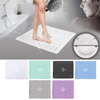 Bath Tub and Shower Mat with Drain Holes Suction Cups 53×53cm Non-Slip Bathroom Mats
Bath Tub and Shower Mat with Drain Holes Suction Cups 53×53cm Non-Slip Bathroom Mats