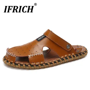 2020 New Trend Leather Sandals For Men Wearable Outdoor Sandals Man Fashion Gladiator Sandals Mens Hand Made Men Casual Slippers
2020 New Trend Leather Sandals For Men Wearable Outdoor Sandals Man Fashion Gladiator Sandals Mens Hand Made Men Casual Slippers