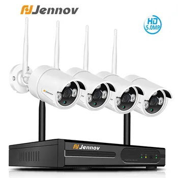 Jennov 5MP 4CH Wireless Security HD Camera System NVR Kit Video Surveillance IP Camera Outdoor WiFi CCTV Set H.264+ Audio System
Jennov 5MP 4CH Wireless Security HD Camera System NVR Kit Video Surveillance IP Camera Outdoor WiFi CCTV Set H.264+ Audio System