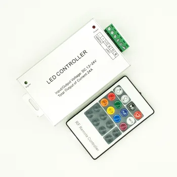 DHL 20 keys RF remote control RGB led controller dc 12V-24V 24A for 5050 / 3528 led strip
DHL 20 keys RF remote control RGB led controller dc 12V-24V 24A for 5050 / 3528 led strip