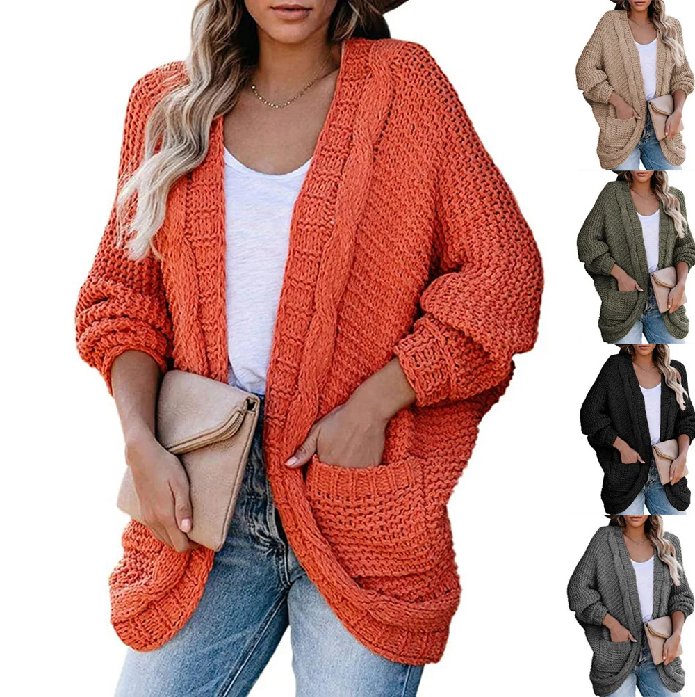 New Fashion Models Women's Knit Sweater Solid Color Loose Bat Sleeve Cardigan New Autumn And Winter Casual Ladies Jacket Sweater
New Fashion Models Women's Knit Sweater Solid Color Loose Bat Sleeve Cardigan New Autumn And Winter Casual Ladies Jacket Sweater