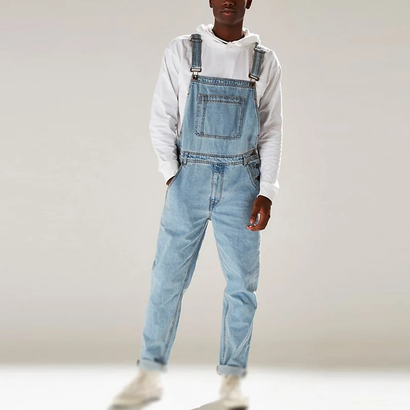 vintage retro Long Jumpsuit men Slim Fit Bib Denim Pockets Fashion Simple Casual Men Jeans
vintage retro Long Jumpsuit men Slim Fit Bib Denim Pockets Fashion Simple Casual Men Jeans
