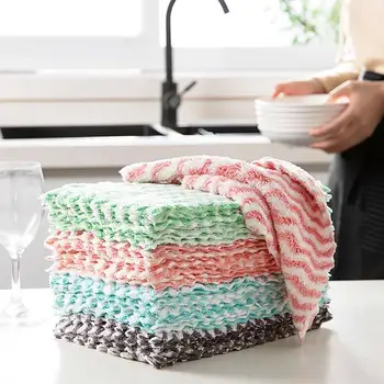 Kitchen Dishclout Cloth Non-oil Wash Towel Wave Stripe Nonstick Oil Coral Velvet Cleaning Wiping Rag Wet And Dry Kitchen Tools
Kitchen Dishclout Cloth Non-oil Wash Towel Wave Stripe Nonstick Oil Coral Velvet Cleaning Wiping Rag Wet And Dry Kitchen Tools