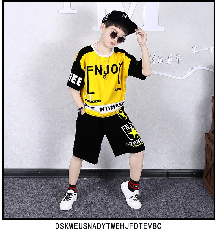 Boys' Letter-Printed Short Sets