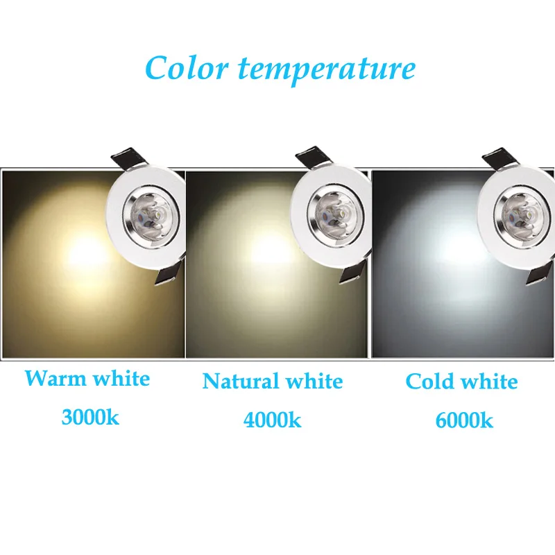 LED Downlight RGB Recessed Lamp Round 3W Remote Control Lighting AC 110V 220V Spot Light Bar Living Room