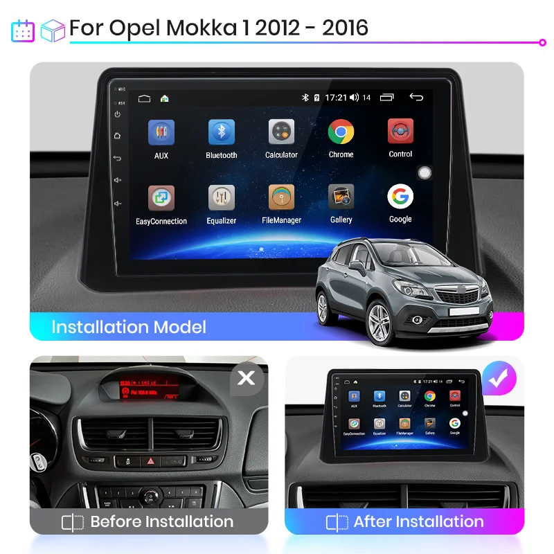 Автомагнитола Junsun V1 для Opel Mokka мультимедийный видеоплеер на Android 10 0 с GPS dvd