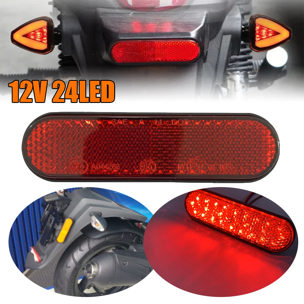 New 12V Red Motorcycle LED Reflector Light Truck Scooter ATV 24LED Rectangle Tail Brake Stop Light Waterproof
New 12V Red Motorcycle LED Reflector Light Truck Scooter ATV 24LED Rectangle Tail Brake Stop Light Waterproof