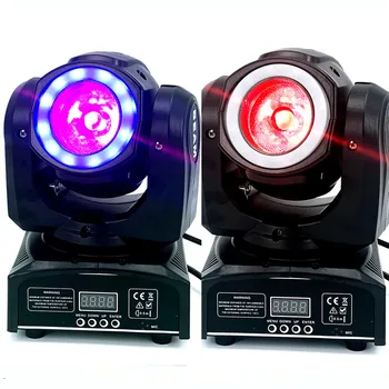 

2pcs /mini led 60W beam moving with 12LED SMD5050 RGB 3in1 Halo Effect led wash super bright LED DJ Spot Light dmx control