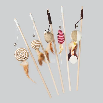 The new wooden pole cat stick, feather bell cat stick, interactive cat toy cat supplies
The new wooden pole cat stick, feather bell cat stick, interactive cat toy cat supplies